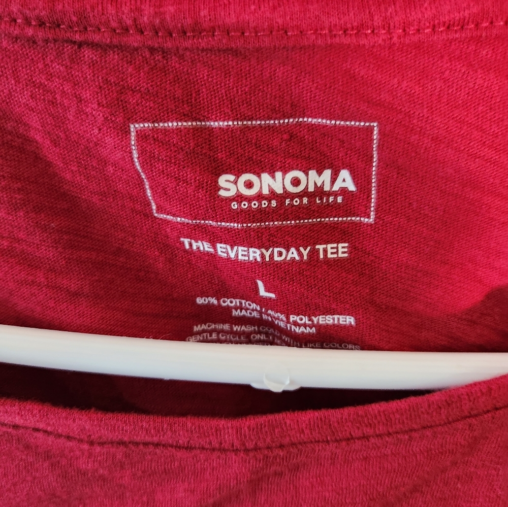 Sonoma The Everyday red womens long sleeve tee size Large - Picture 2 of 3
